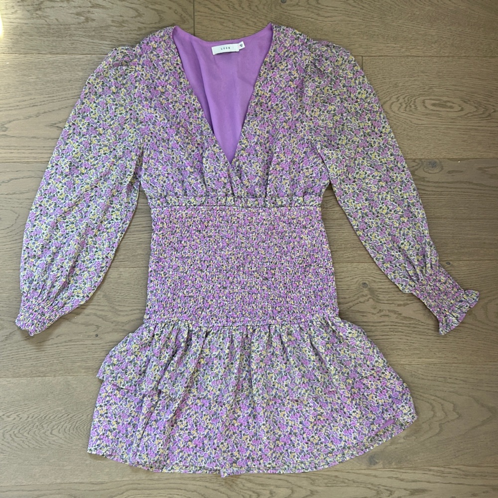 Floral Short Dress By LUSH, Size S, Sacks Fifth Avenue